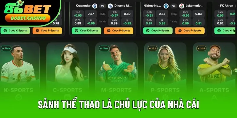 Sảnh thể thao là chủ lực của nhà cái